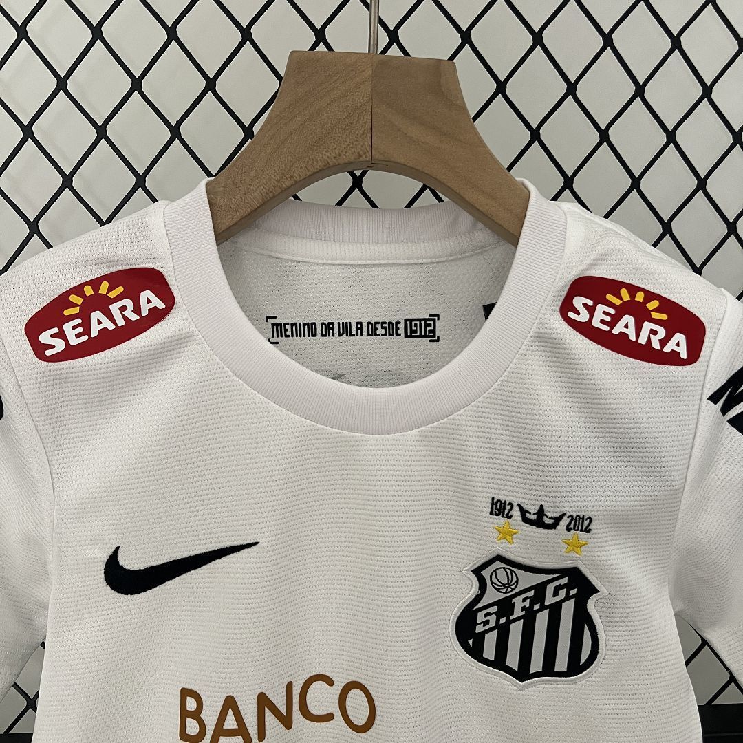 11-12 Santos Home Retro Kids Kit Size-16-28 Soccer Jersey Yupoo 9
