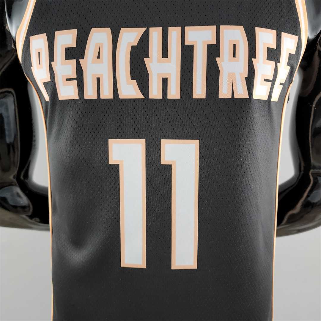 Atlanta Hawks Young #11 Limited Black NBA Jersey 5