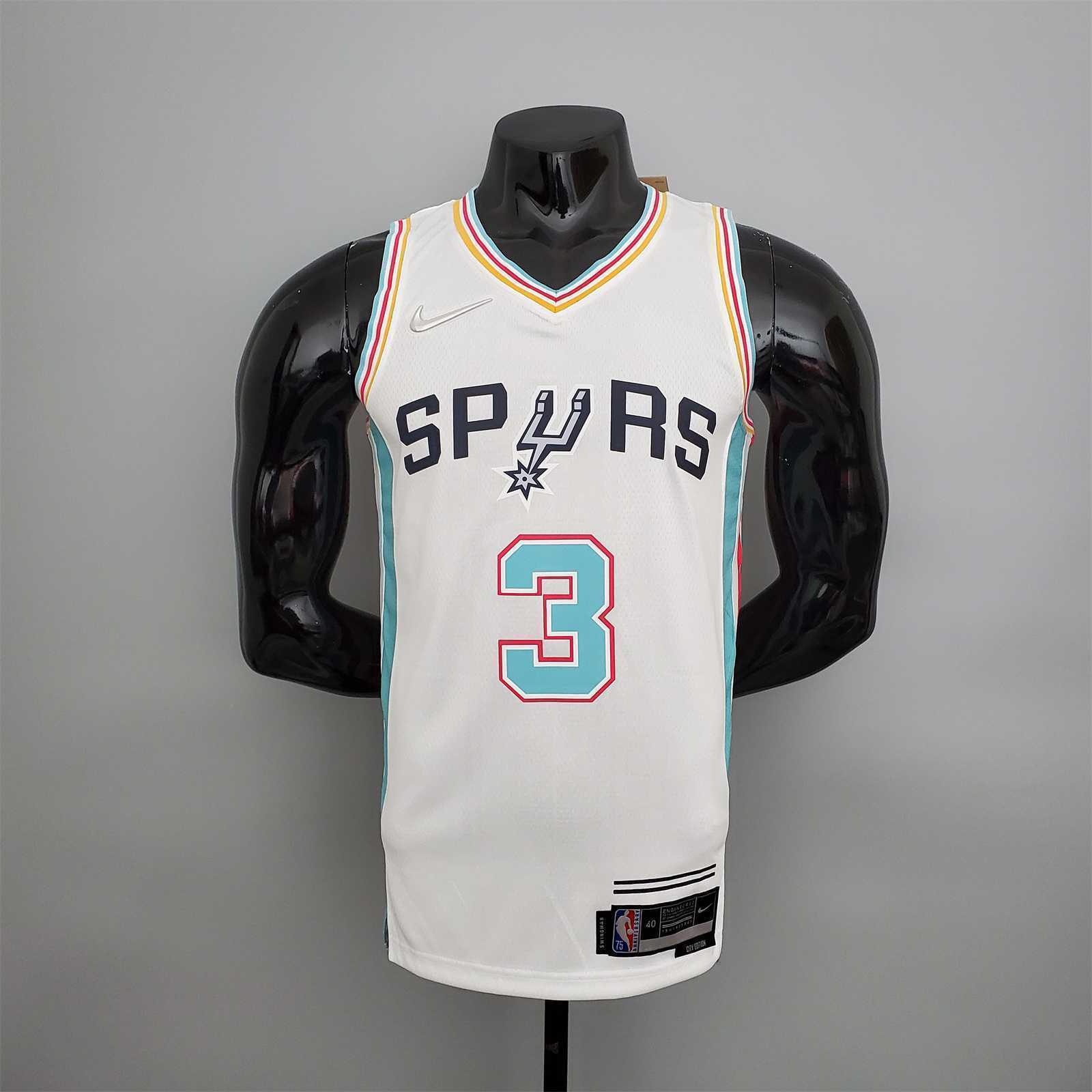 2022 season Johnson #3 Spurs City Edition white