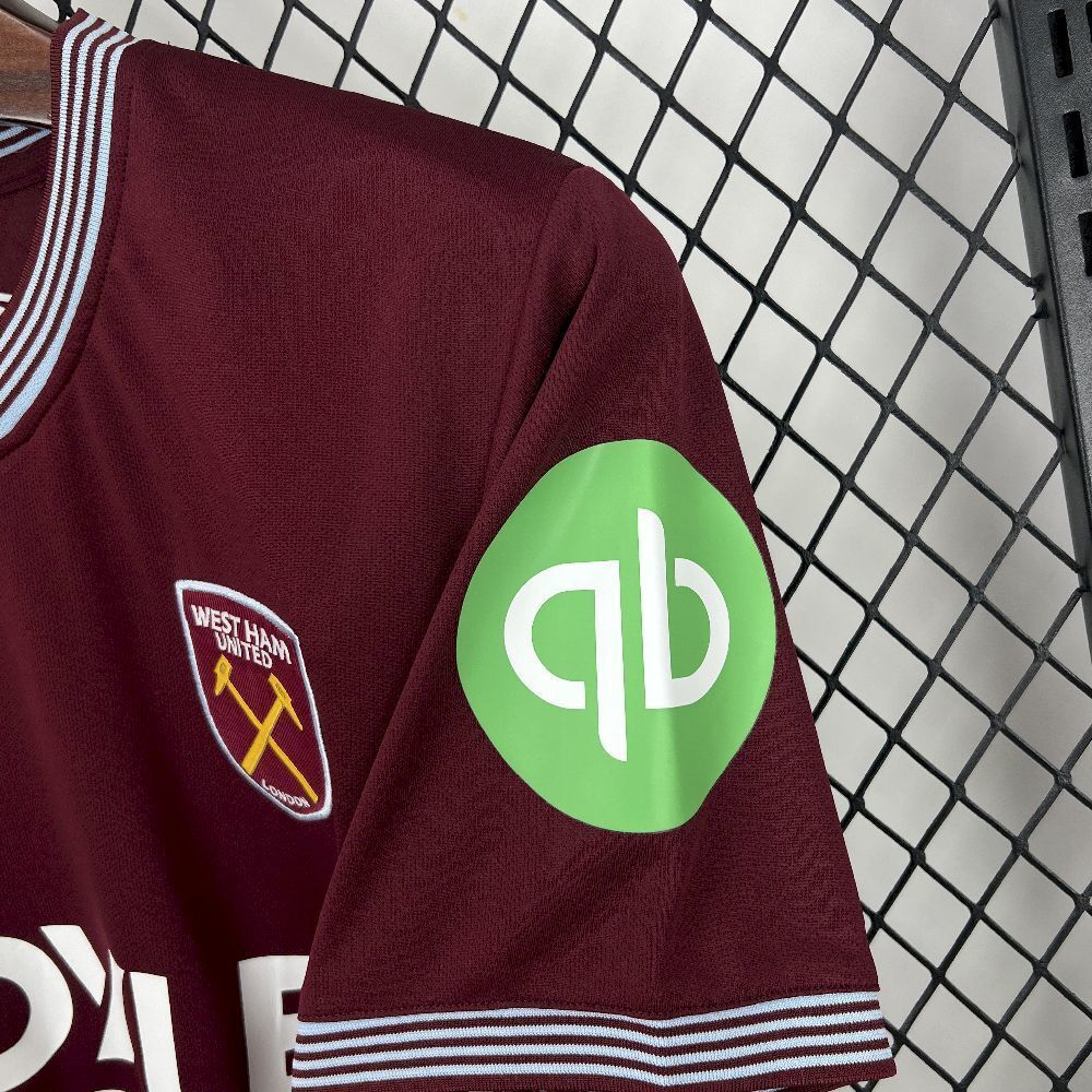 25-26 West Ham Home Kit Football Summer T-Shirt Soccer AAAAJersey Supplier Yupoo 5