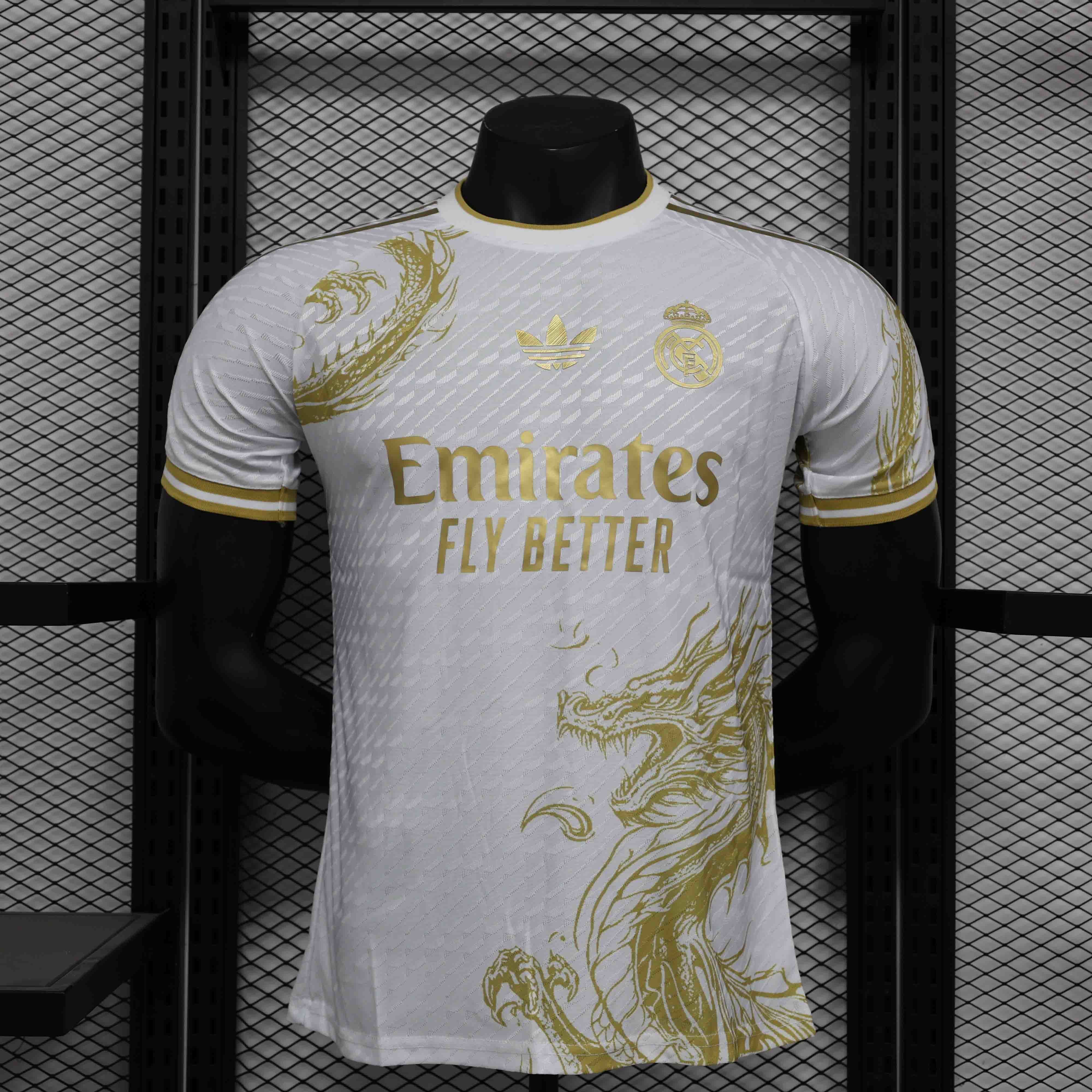 24-25 Real Madrid Gold Dragon Special Edition Player Version Shirt AAAAJersey Supplier Yupoo