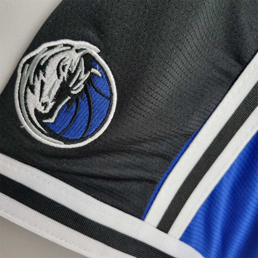 2022 Dallas Mavericks NBA US Training Shorts blue black border 5