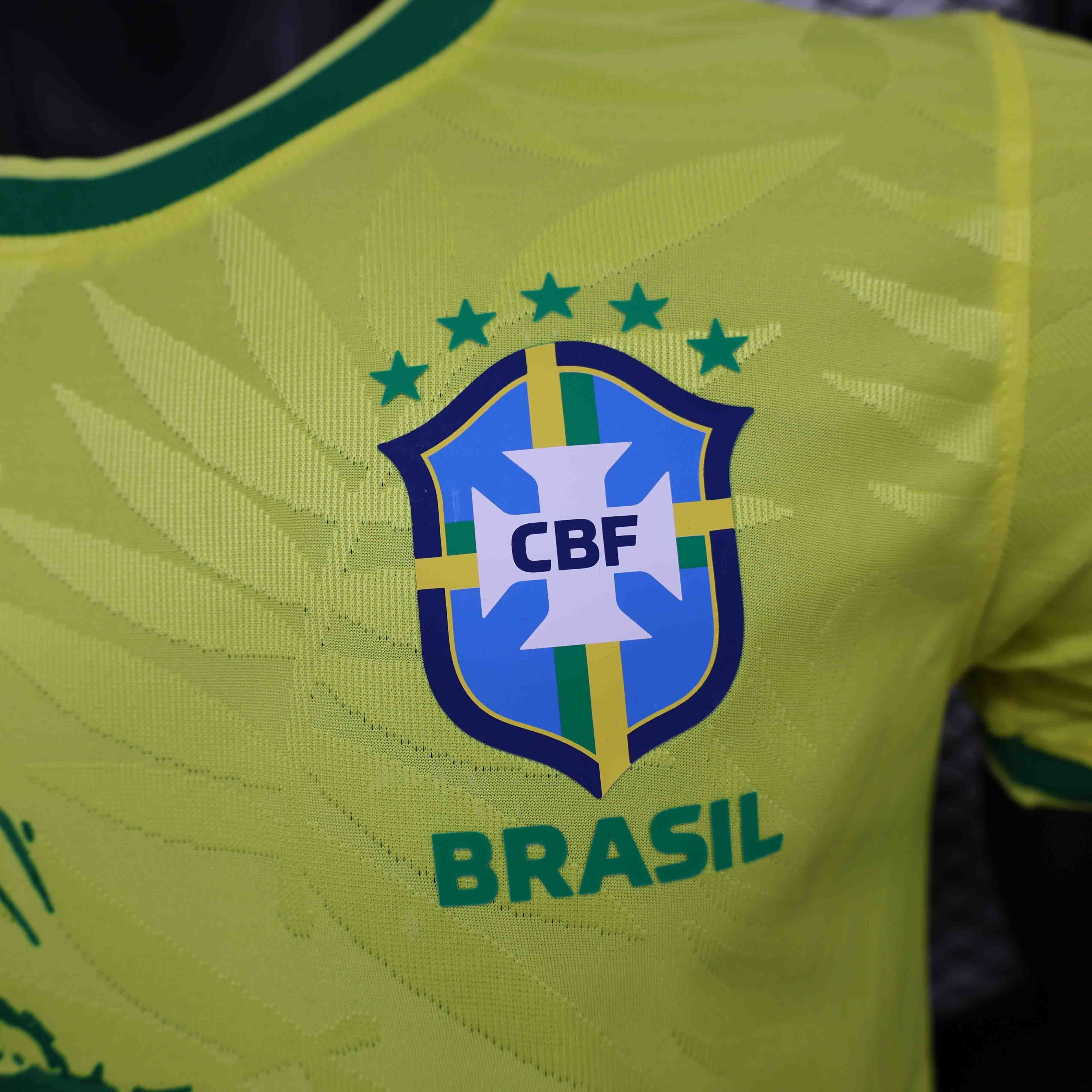 2024 Brazil Yellow Birds Special Edition Player Version Shirt AAAAJersey Supplier Yupoo 4