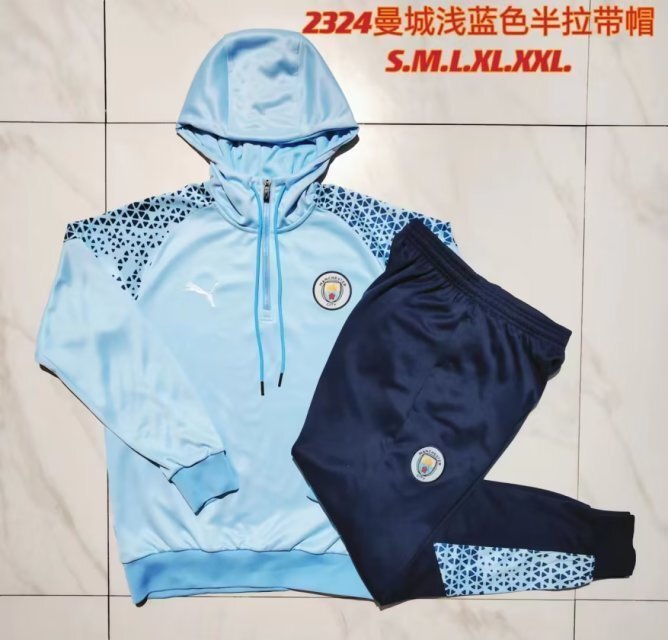 23-24 Manchester City Hoodie Long Sleeve Training Suit Yupoo 3