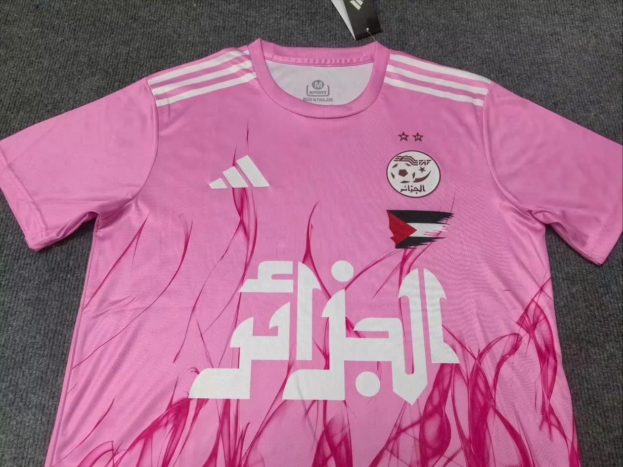 2025 Algeria Special Edition Kit été Pink T-Shirt Football Uniform AAAAJersey Dropship Yupoo 2