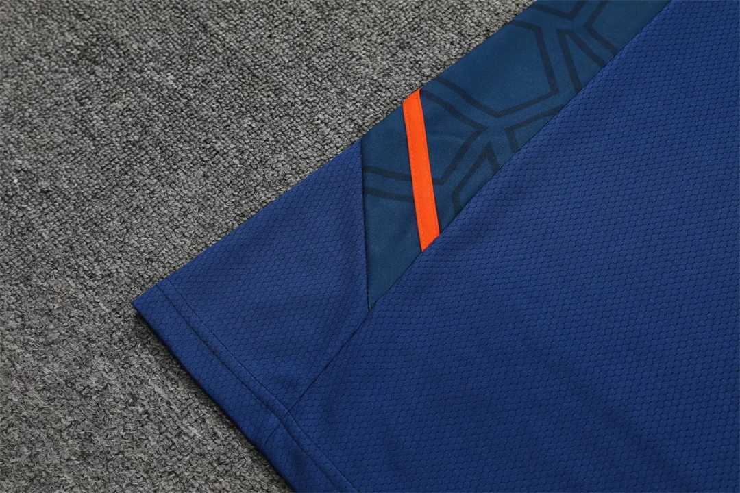 22-23 Manchester United Training Suit Short Sleeve Kit Blue 2