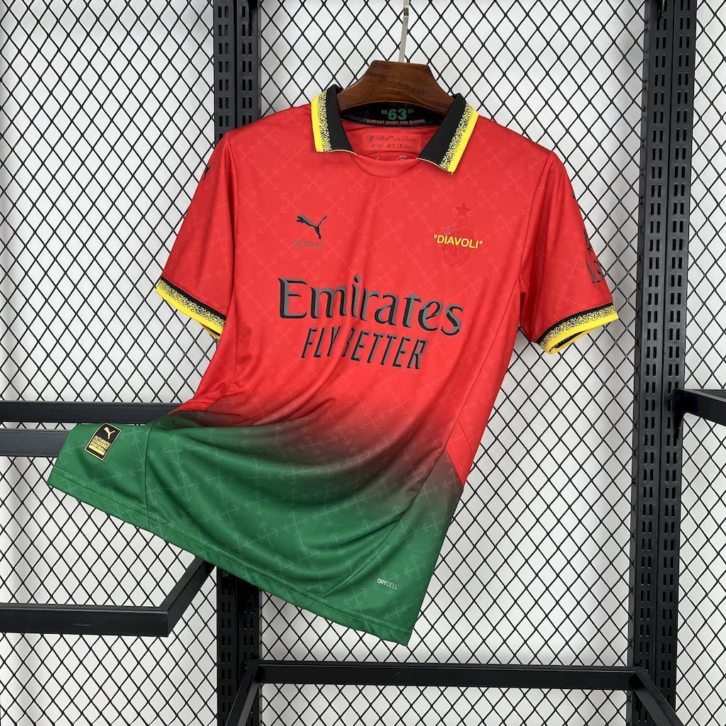 24-25 AC Milan Fourth Red Shirt Football Apparels Soccer AAAAJersey Yupoo