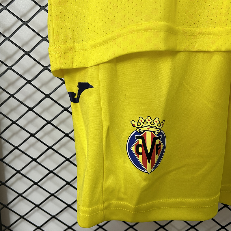 24-25 Villarreal Home Kid Kits Youth Apparels Soccer AAAAJersey Yupoo 6