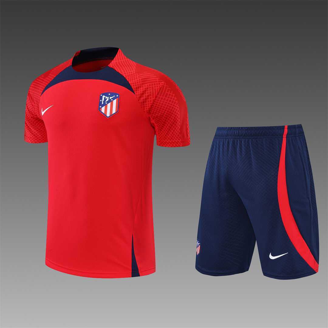 22-23 Atletico Madrid training suit short sleeve kit red