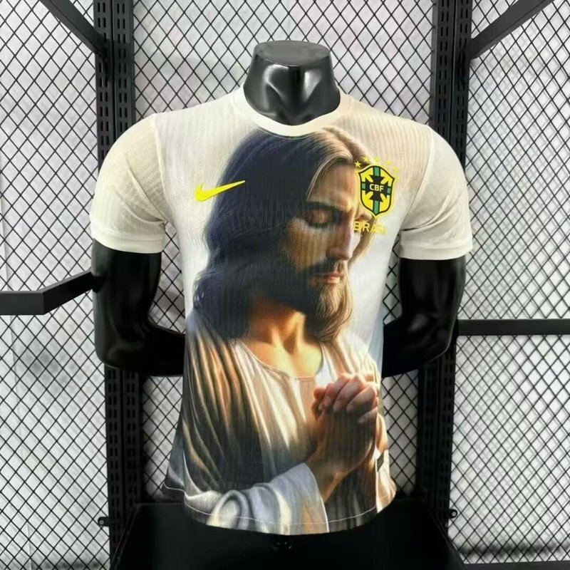 25-26 Brazil Christ The Redeemer E Special Edition Kit Player Version Shirt AAAAJersey Wholesal