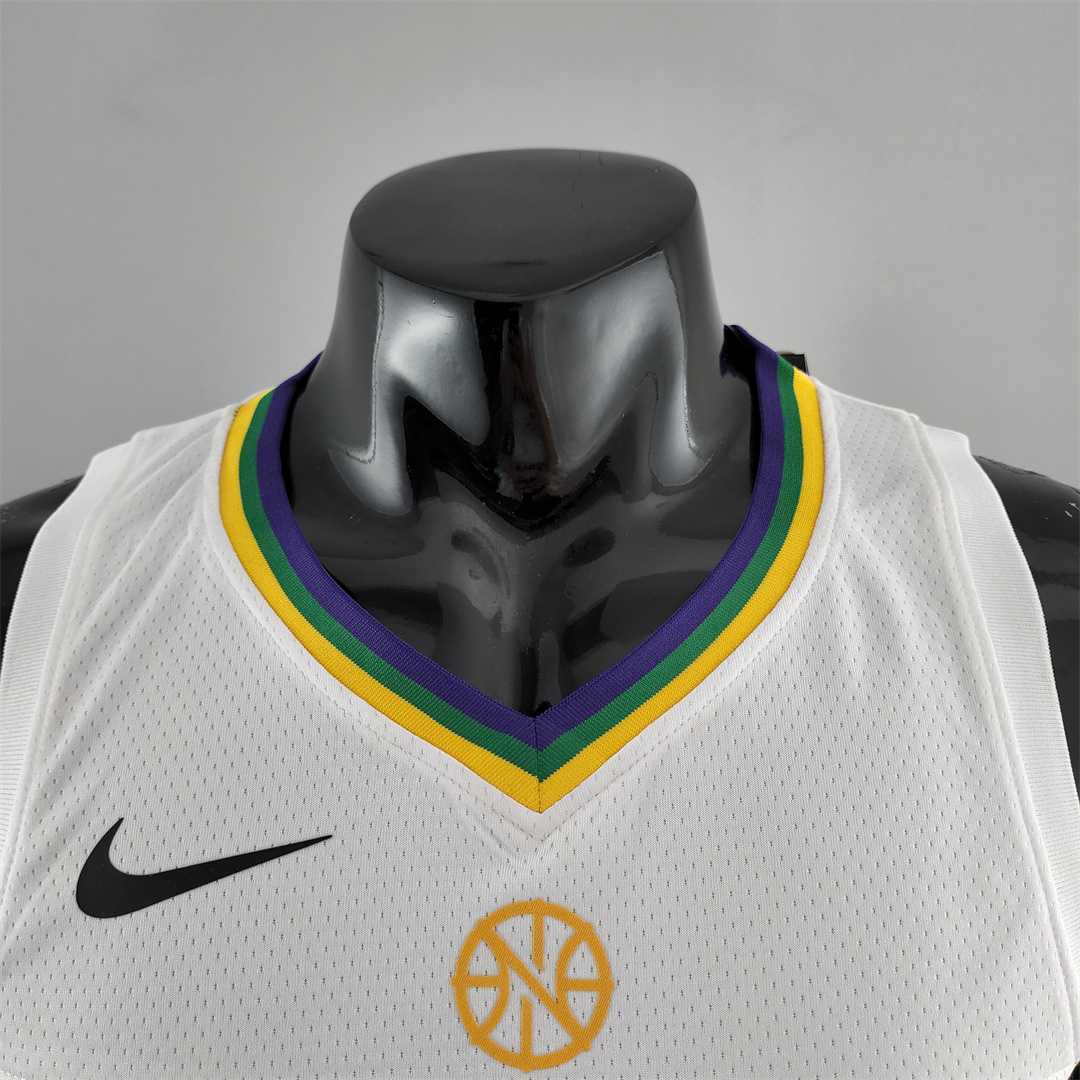 2018 New Orleans Pelicans WLLIAMSIN#1 Urban Edition White NBA Jersey 4