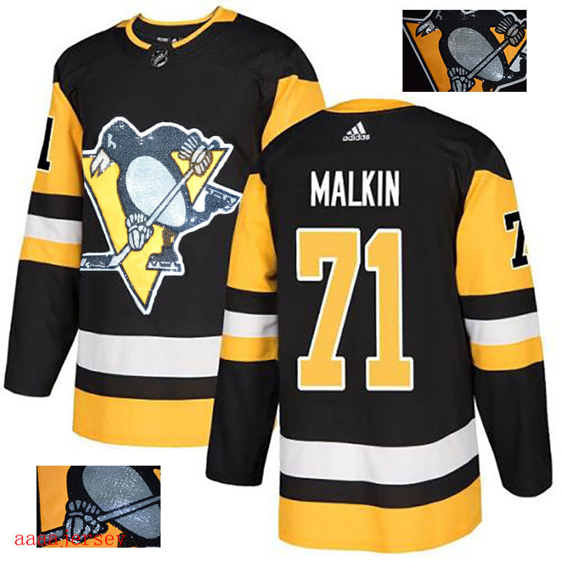2018 Pittsburgh Penguins ice hockey jersey M-3XL 匹兹堡企鹅队时尚亮片款冰球服 17