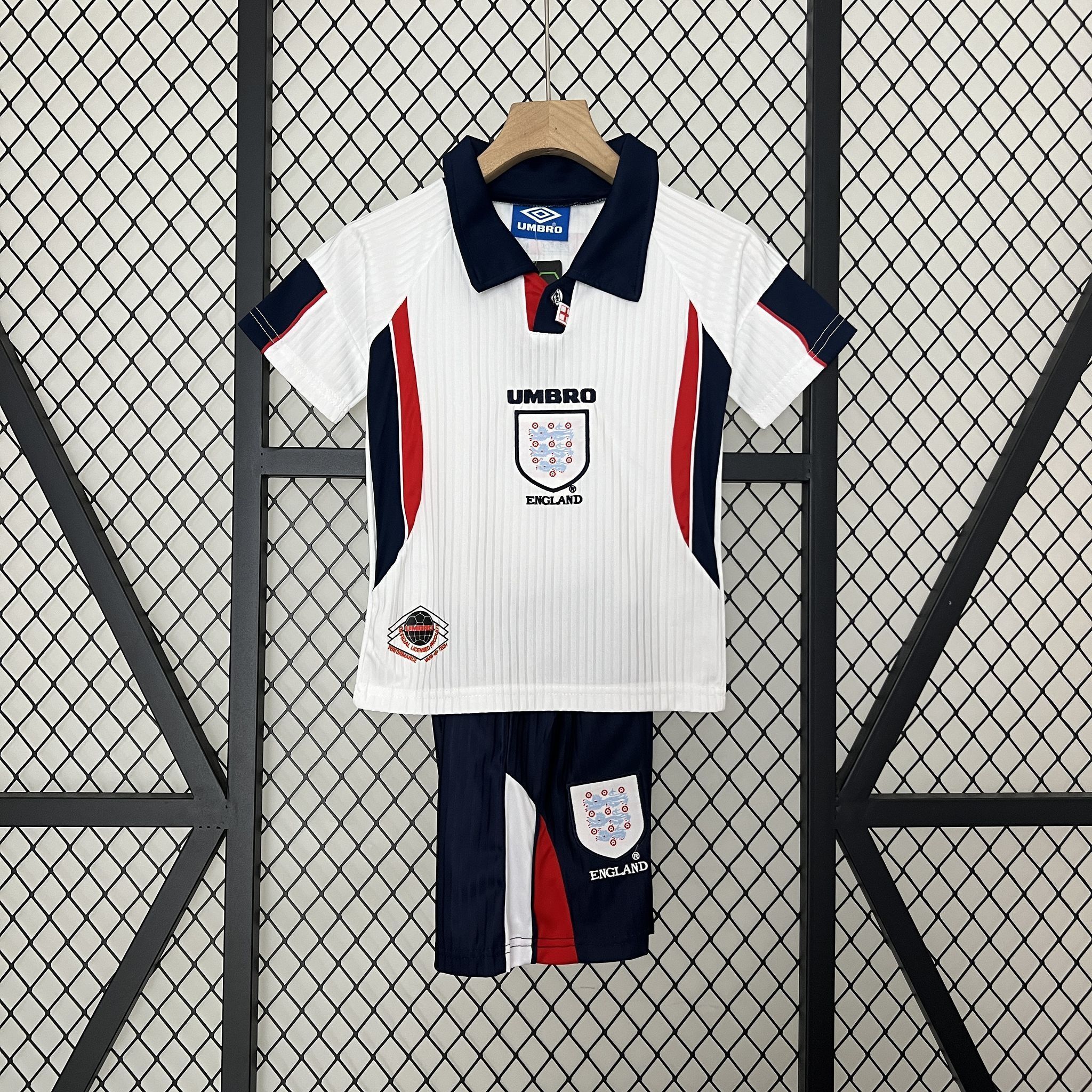 1998 England Home Retro Kid Kits Youth Apparels Sport AAAAJersey Yupoo