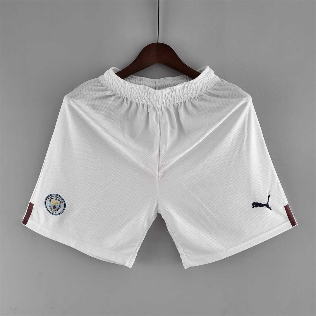 22-23 Manchester City Shorts White-1 1