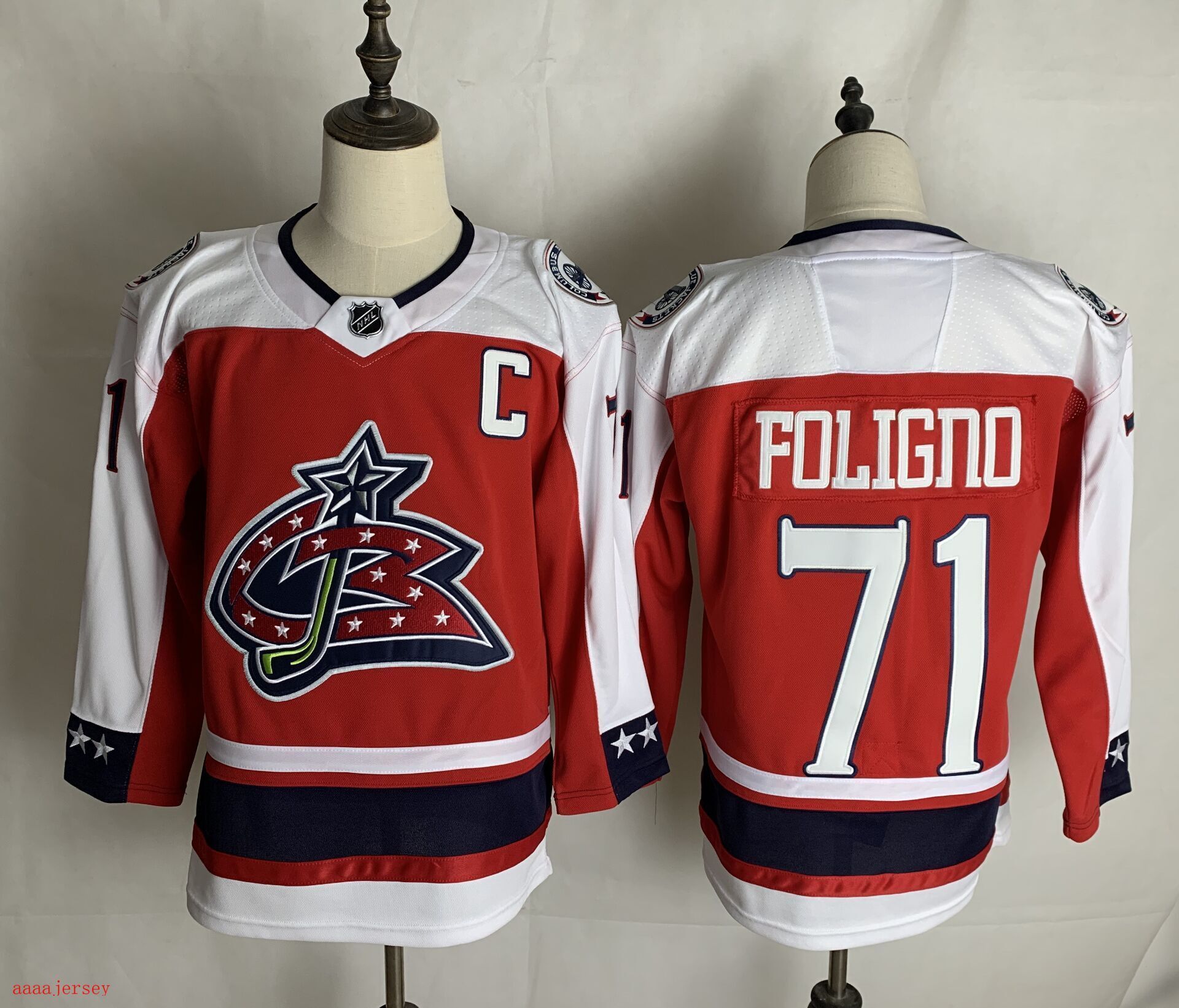 Columbus Blue Jackets Ice Hockey jersey M-3XL 哥伦布蓝衣队冰球服