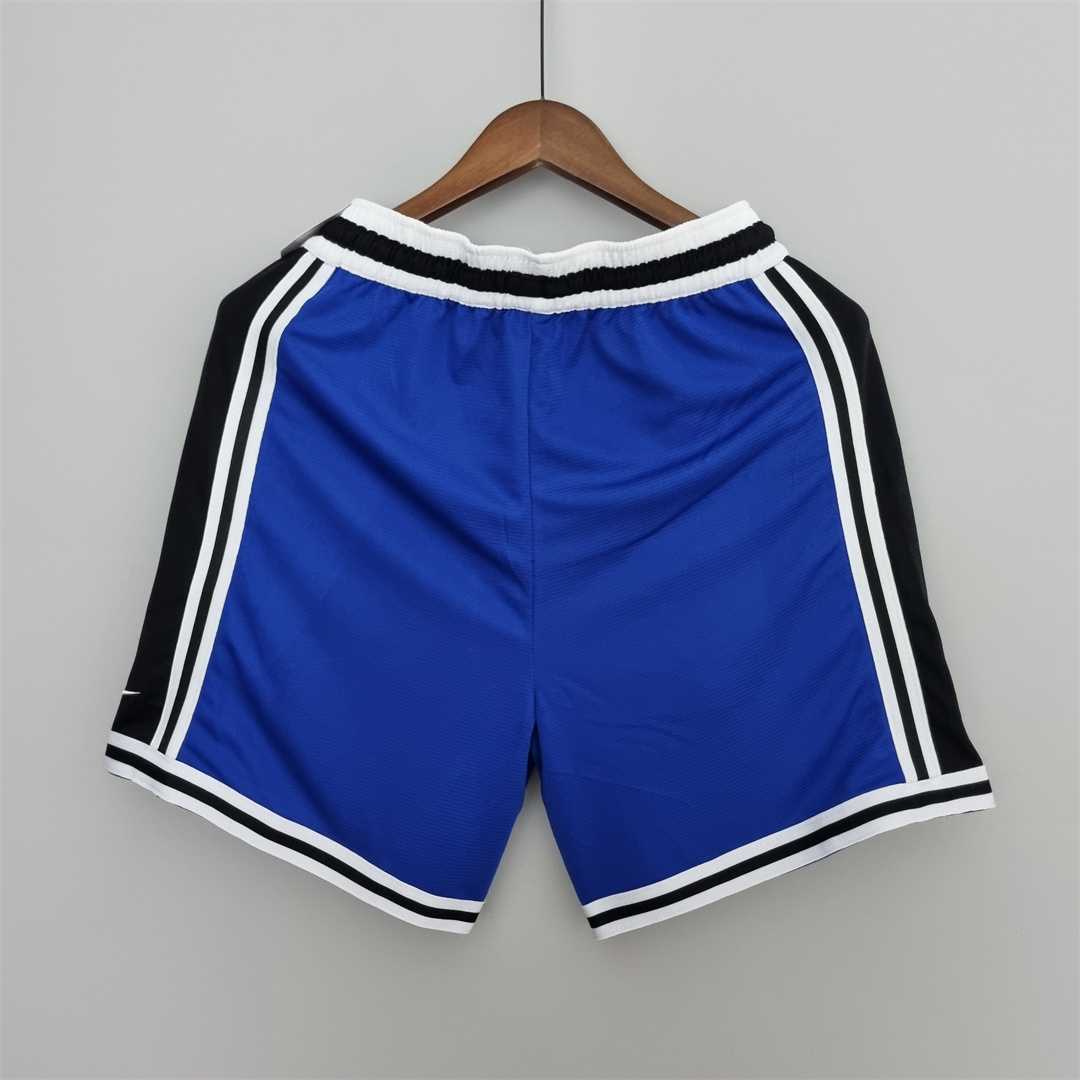 2022 Dallas Mavericks NBA US Training Shorts blue black border 4