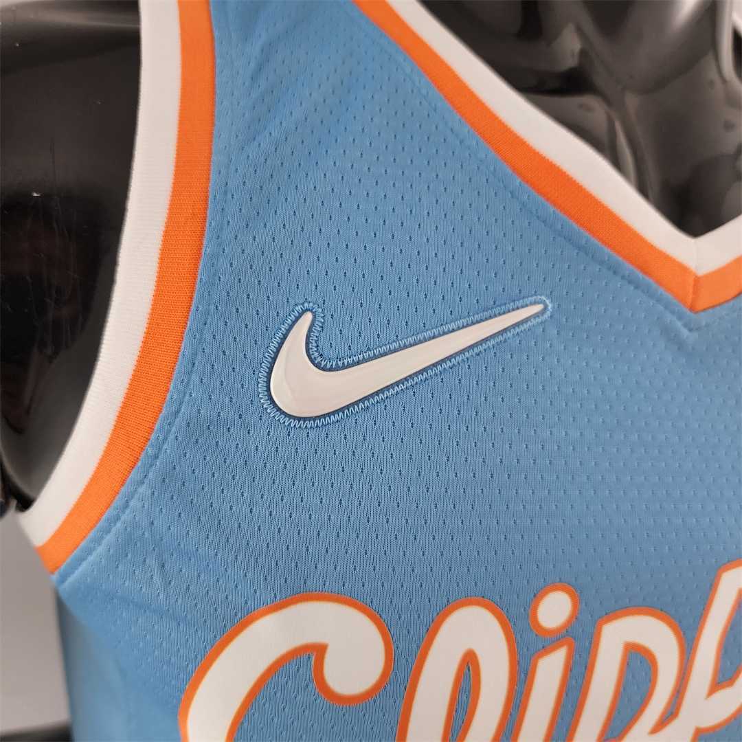 2022 WALL#11 Los Angeles Clippers City Edition NBA Jersey Blue 5