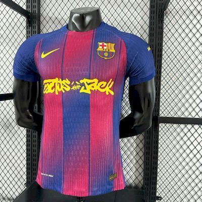 25-26 Barcelona x Travis Scott Edition Home Kit Player Version Shirt AAAAJersey Supply Yupoo 2
