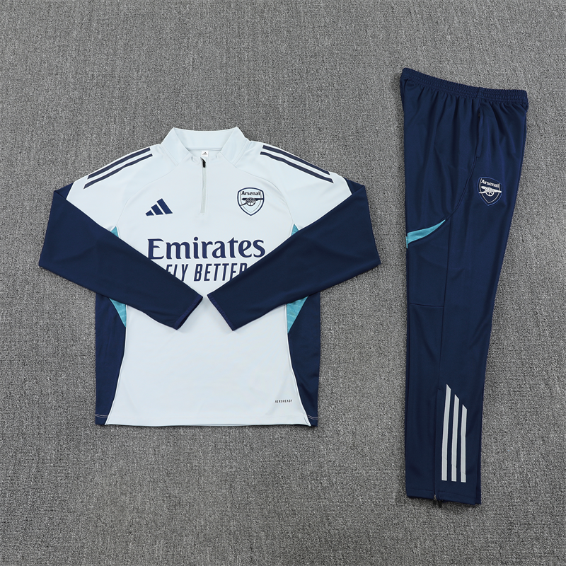 25-26 Arsenal Training Kits Long Gray Football Tracksuits 1