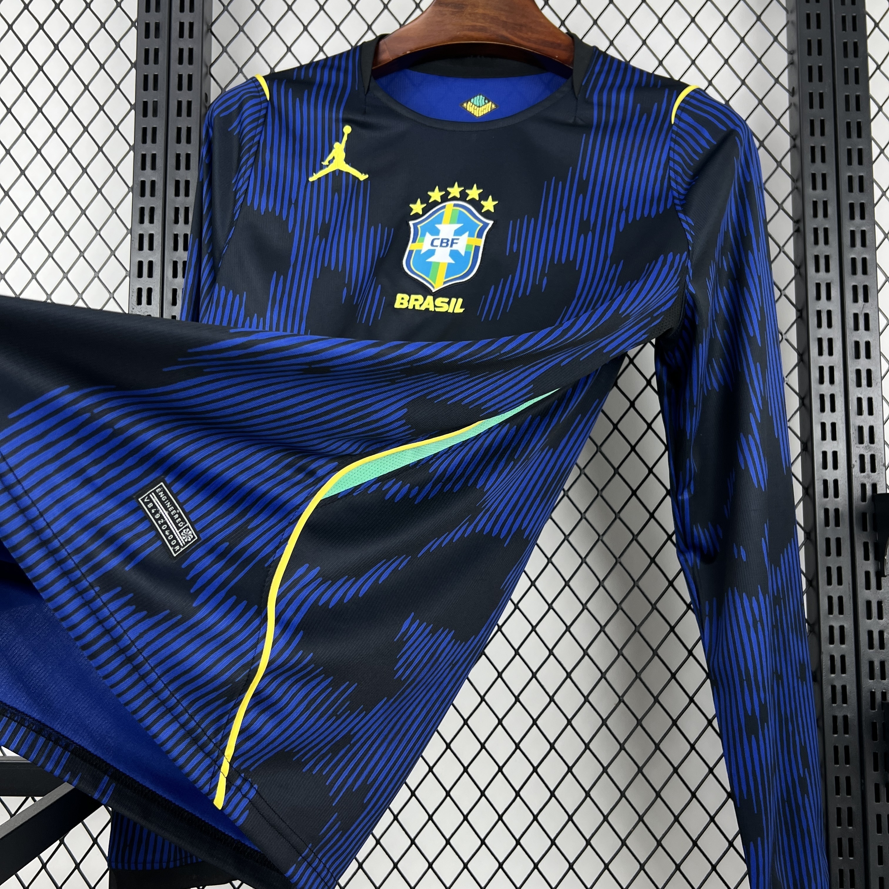 2026 World Cup Brazil Away Long Sleeve Soccer Shirt Fan Version 1
