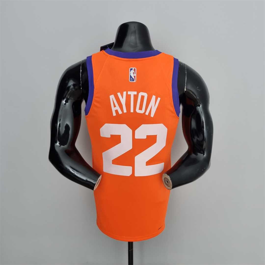75th Anniversary AYTON#22 Phoenix Suns Jordan Theme Orange NBA Jersey 4