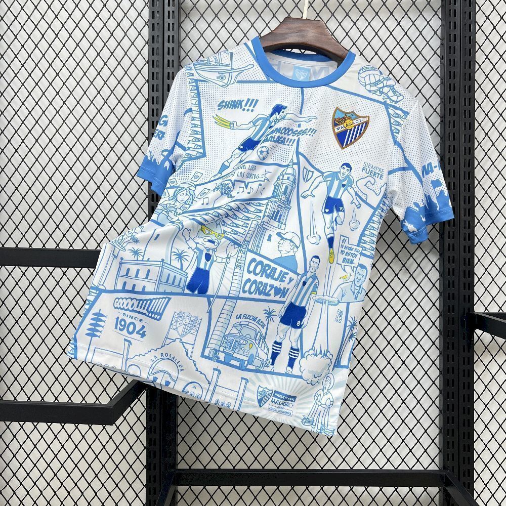 25-26 Malaga Special Edition Football T-Shirt AAAAJersey Supply Yupoo