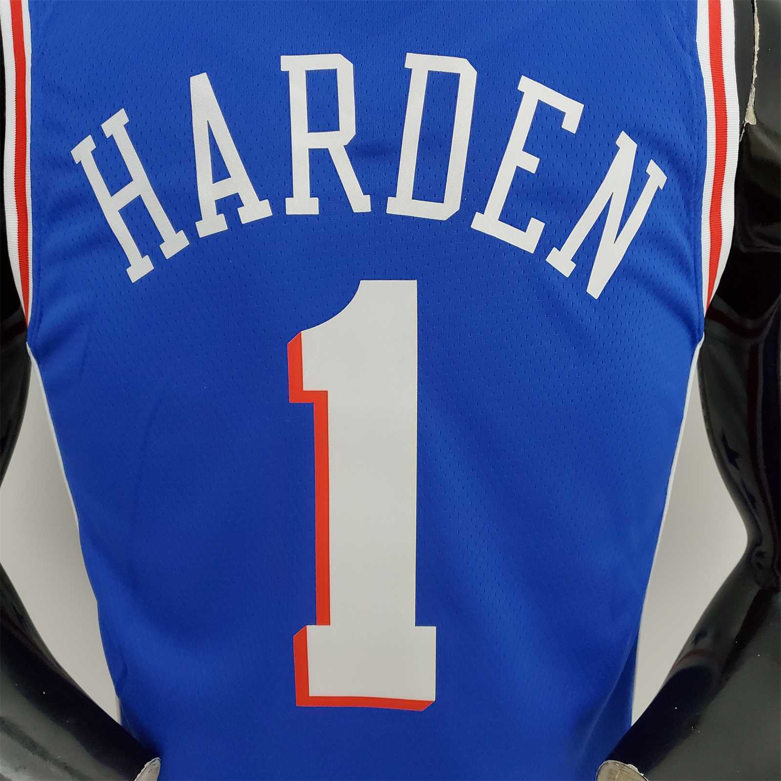 76ers Harden #1 V-Neck Blue 4