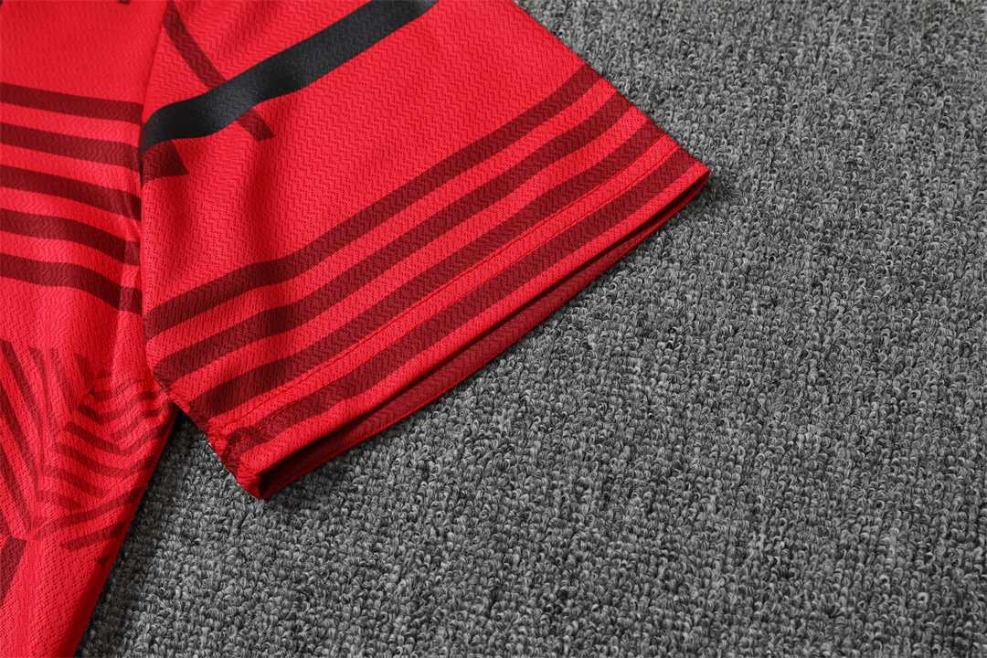 22-23 AC Milan Training Suit Short Sleeve Kit Red 10