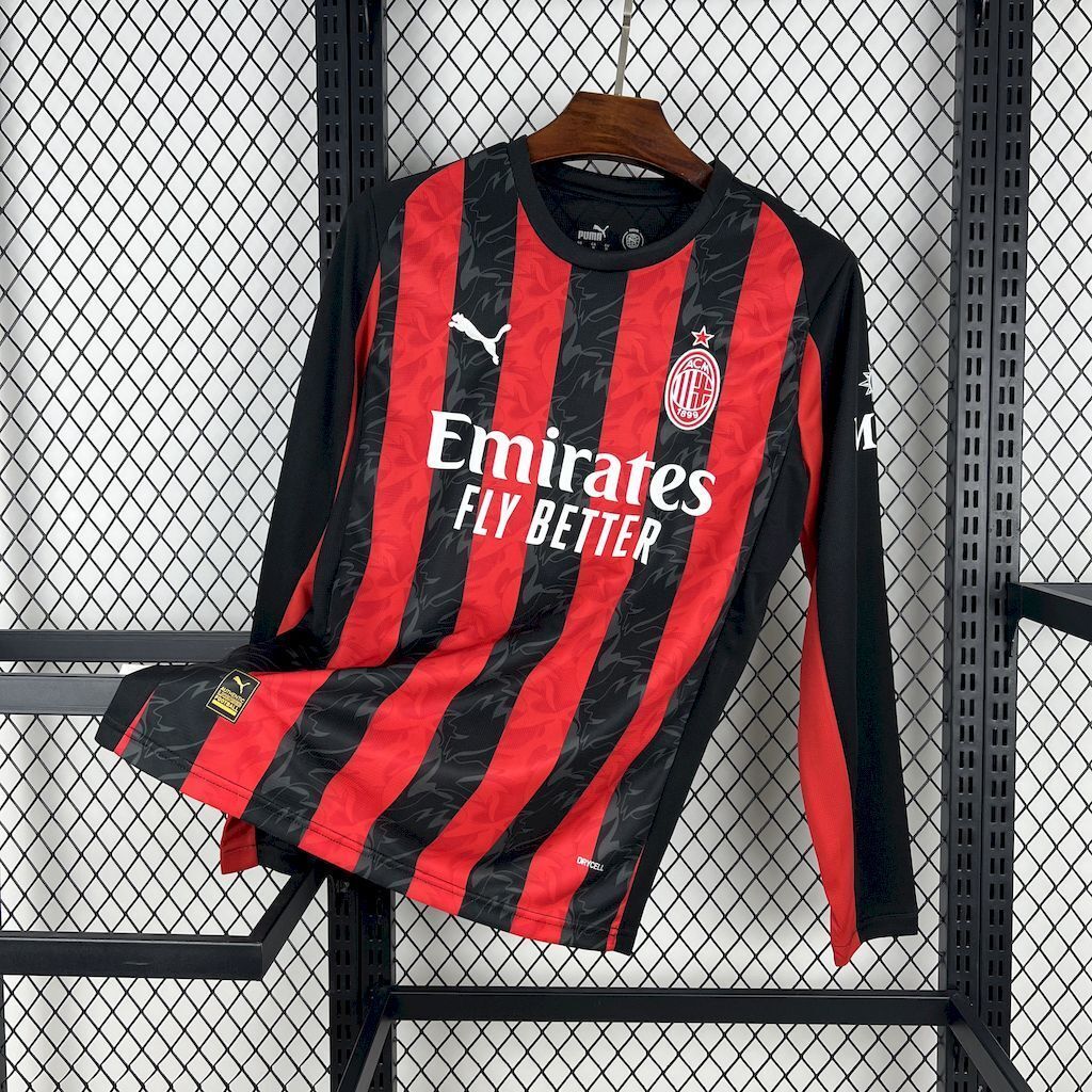 25-26 AC Milan Home Long Sleeve Shirt Football Uniform AAAAJersey Supply Yupoo