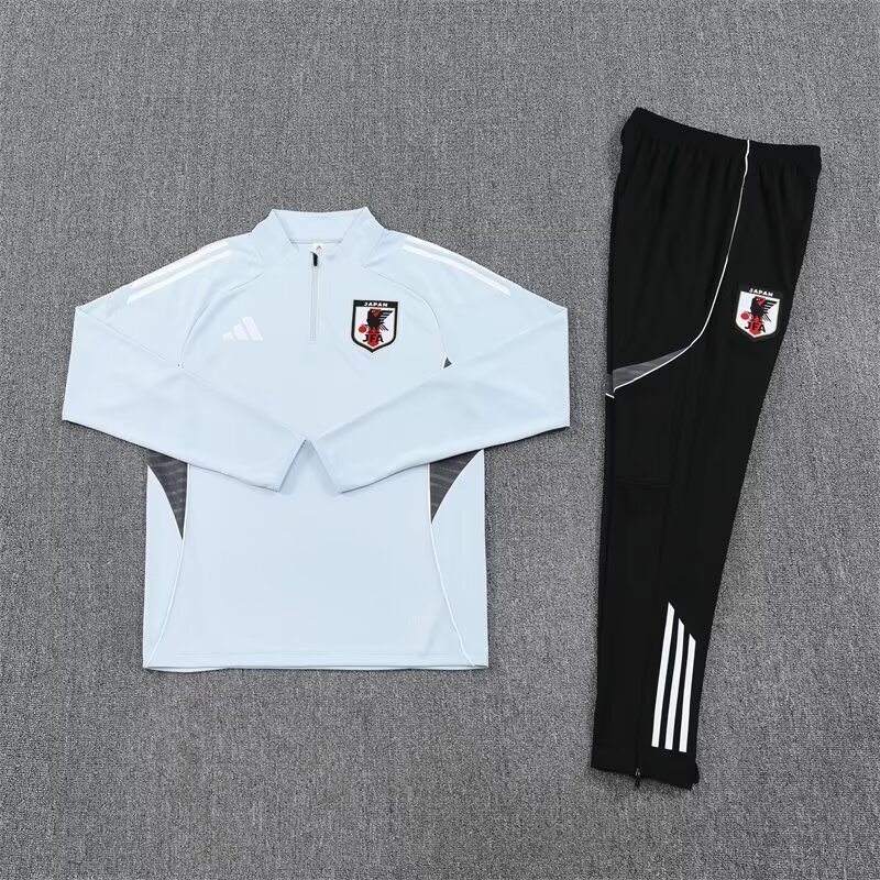 25-26 Japan Grey Training Kits Long Football Tracksuits 1
