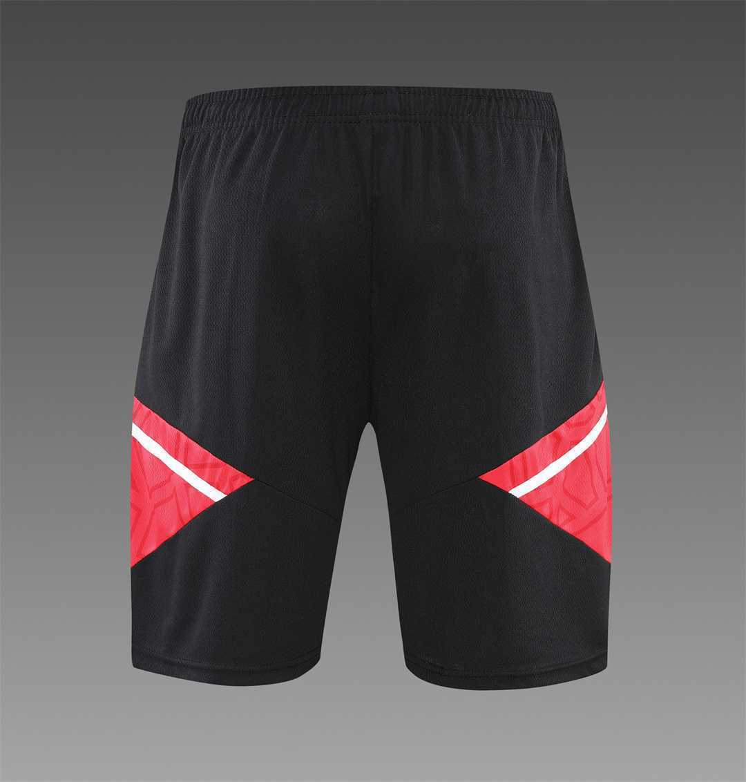 22-23 Bayern Munich training suit short sleeve kit red black 9