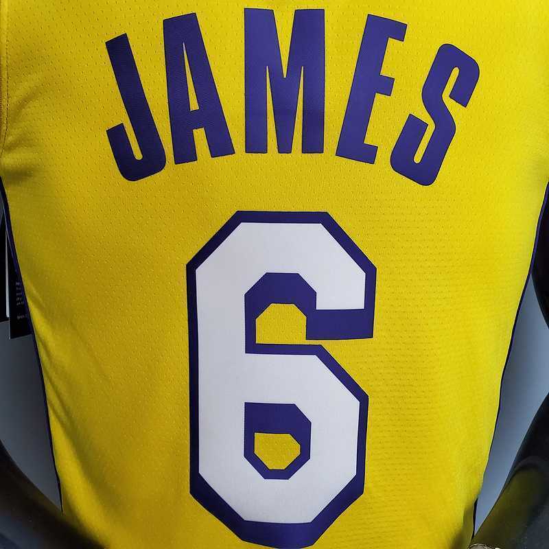 James #6 Lakers yellow 5