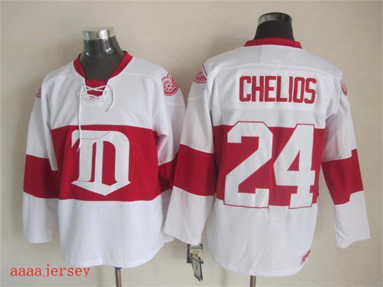Detroit Red Wings retro ice hockey jersey M-3XL 底特律红翼队复古冰球服 7