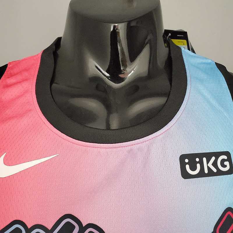 New Miami Heat OLADIPO#4 City Edition Pink Blue Gradient Color 7