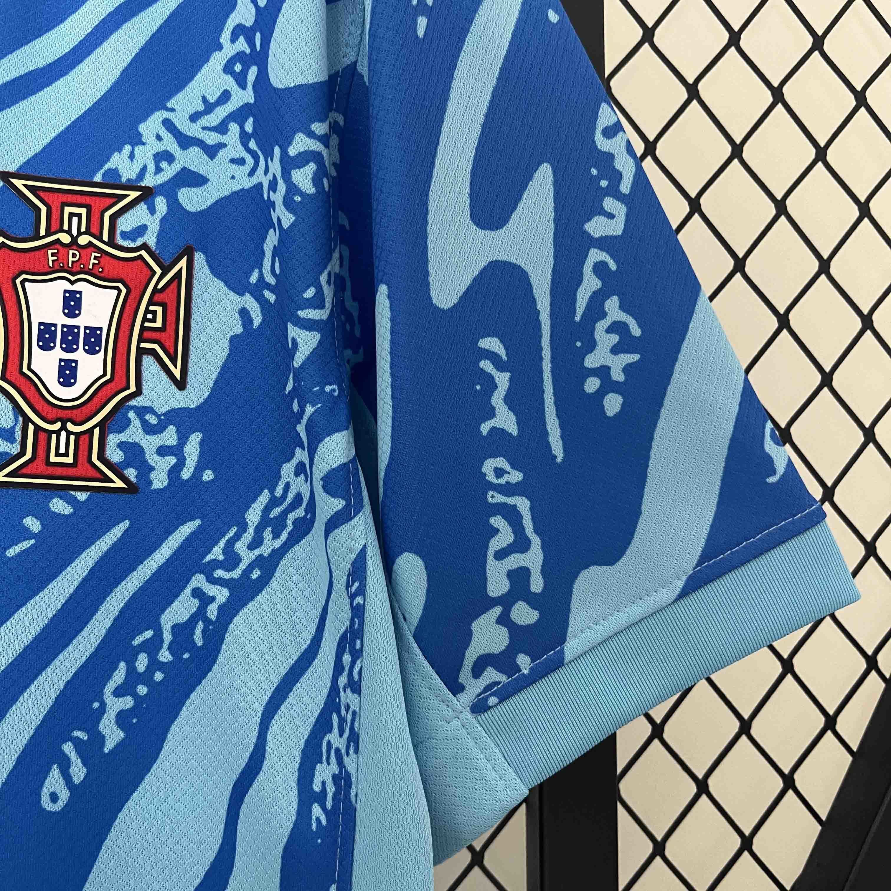 2024 Portugal Blue Goalkeeper Kit Sport AAAAJersey Yupoo 3
