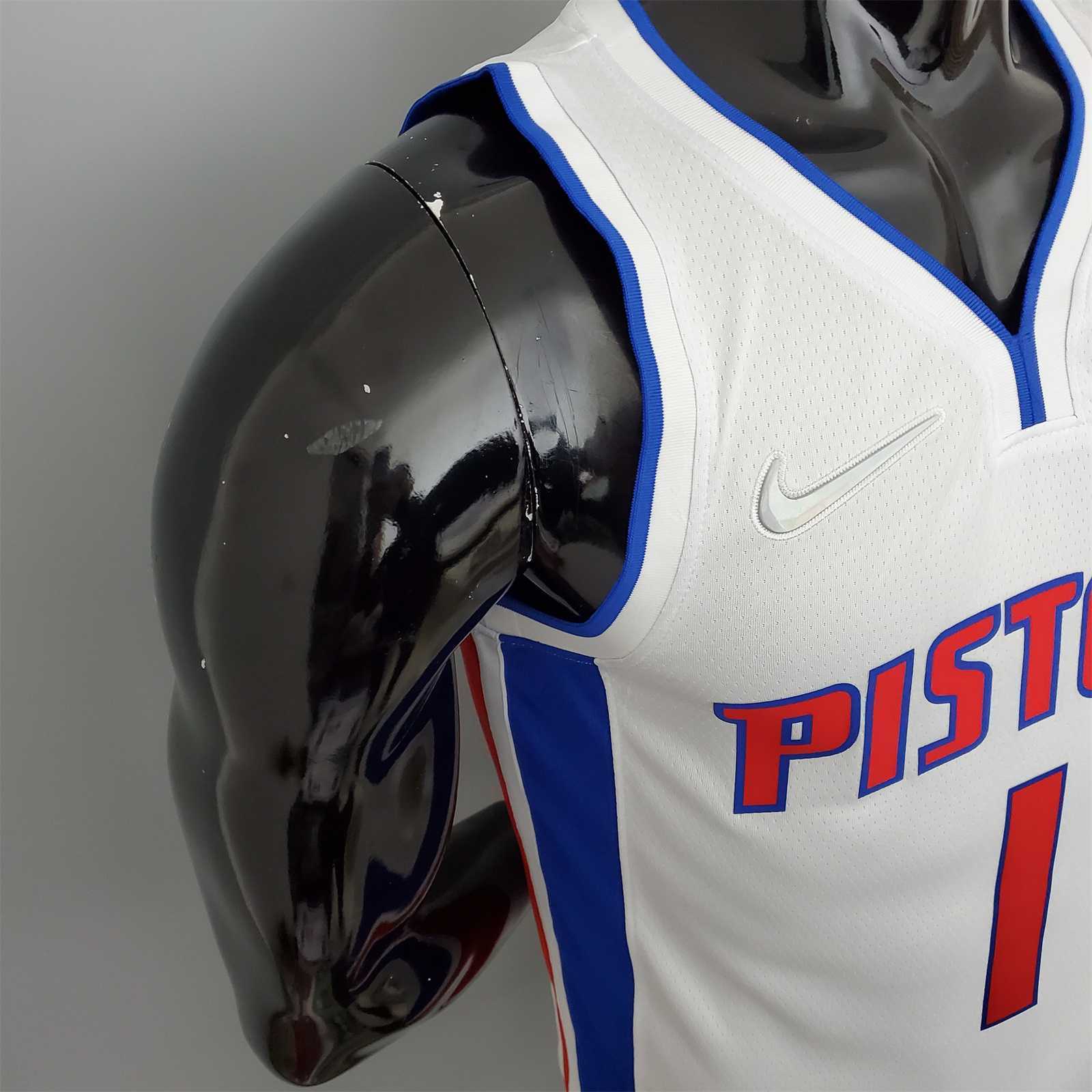 75th Anniversary Iverson #1 Pistons White 4