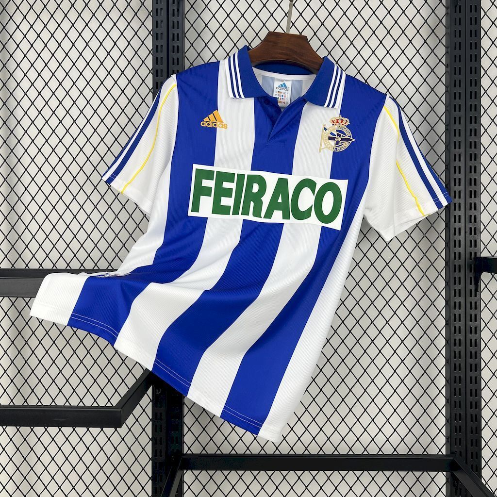 99-00 Deportivo Home Retro Kit Vintage Shirt AAAAJersey Supplier Yupoo
