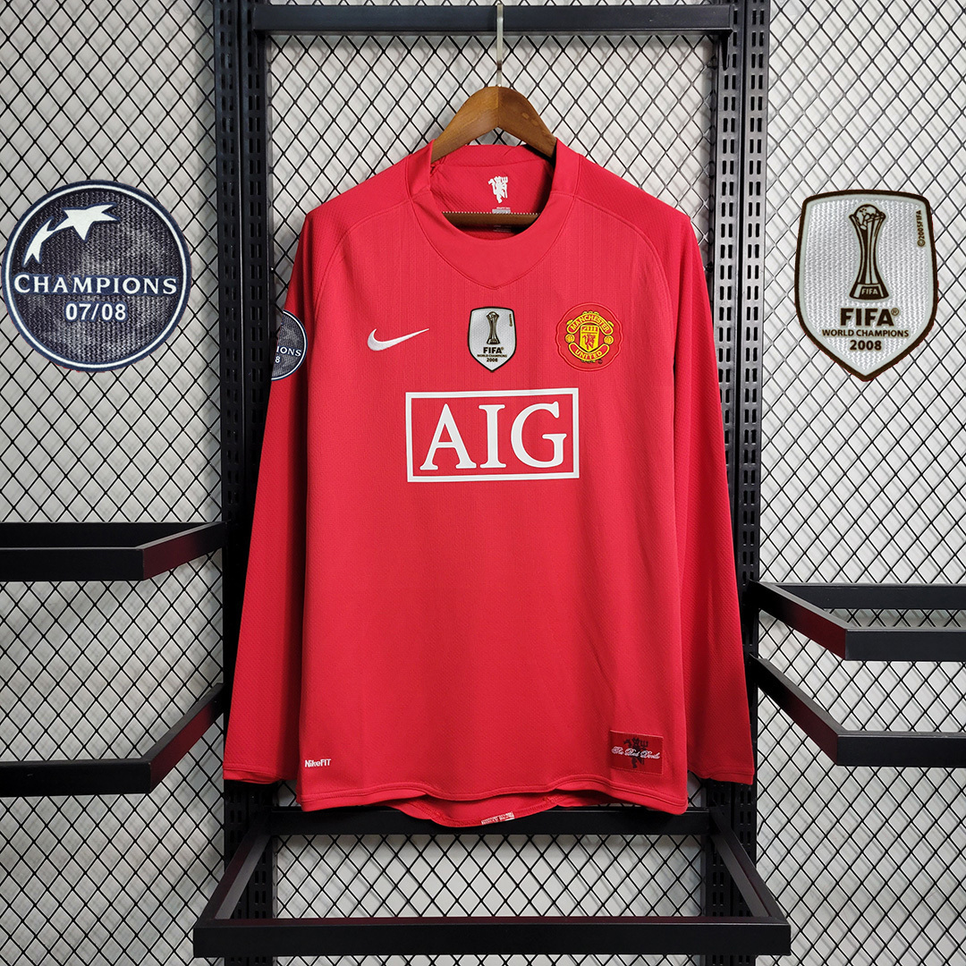 07-08 Manchester United home Long Sleeve 7
