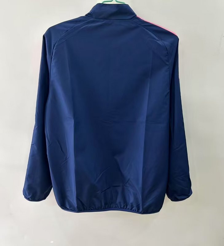 25-26 Barcelona Yellow&Blue Trench Coat Reversible Windbreaker Double-Sides Jacket 3