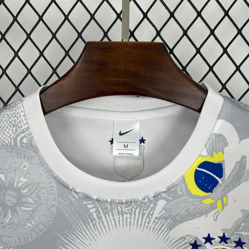 2025 Brazil Christ The Redeemer White Special Edition Shirt Soccer Uniform AAAAJersey Wholesale 3