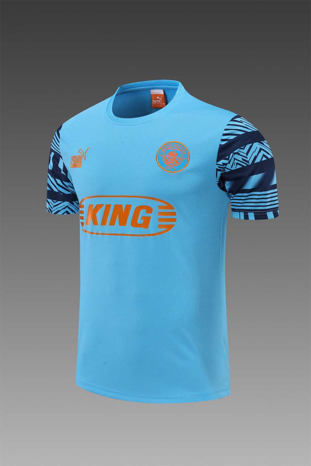 22-23 Manchester City Training Wear Short Sleeve Kit Blue 15