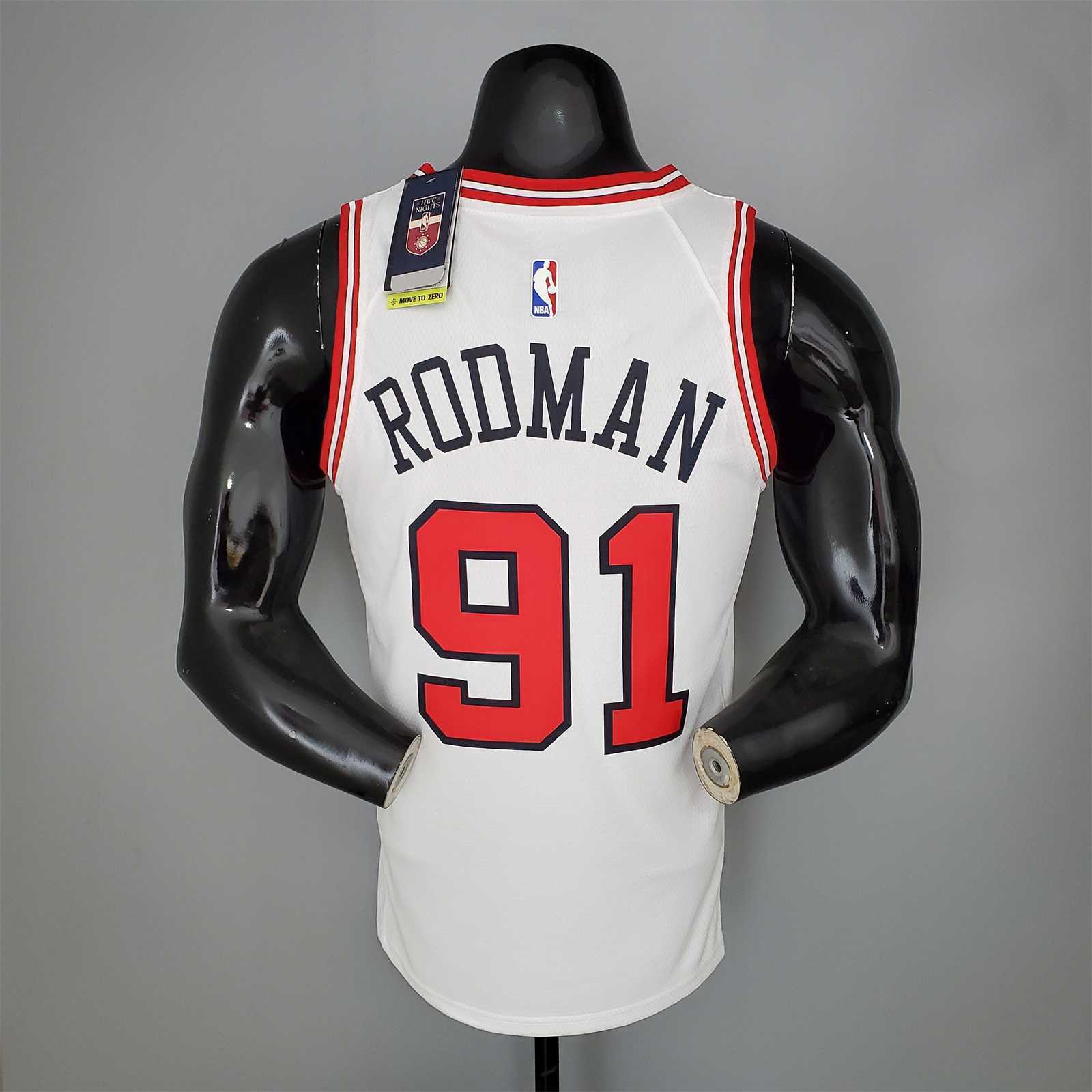 ROOMAN#91 Chicago Bulls white 2