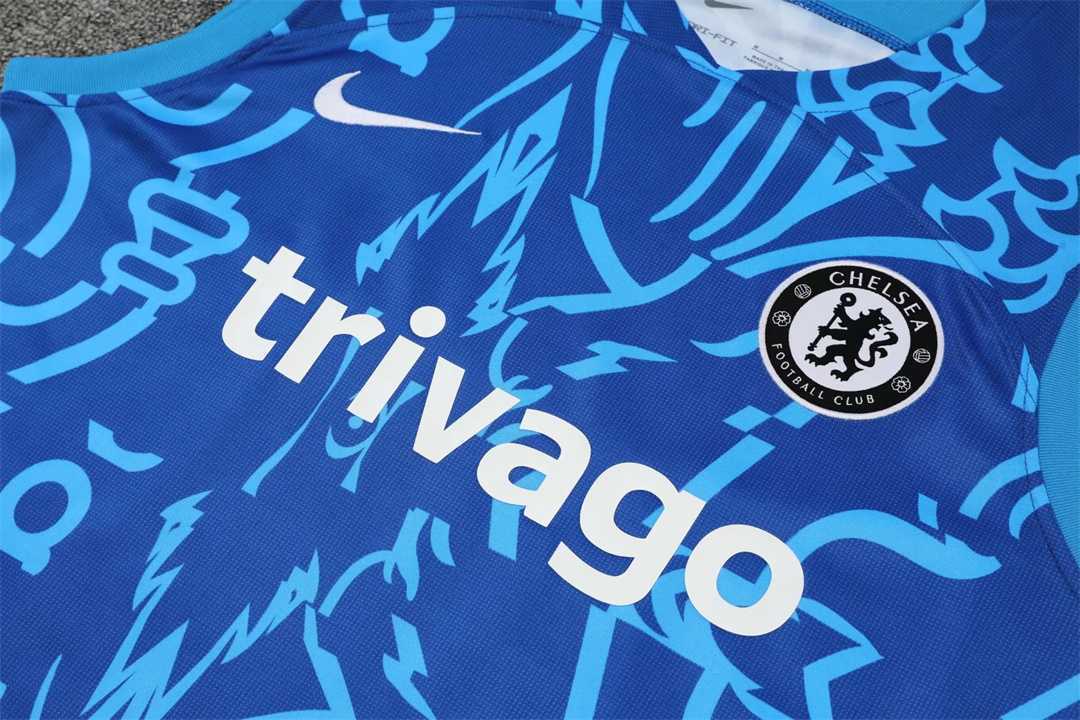 22-23 Chelsea vest training suit kit Blue Camo 11