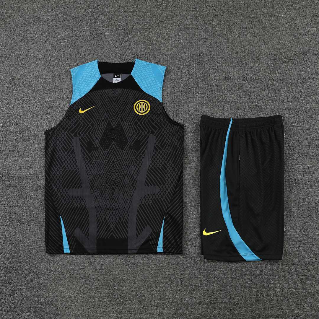 22-23 Inter Milan vest training suit kit Black 11