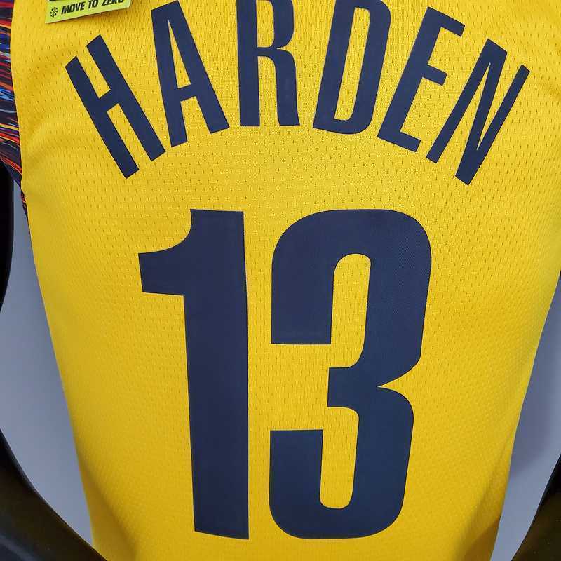 Harden #13 Brooklyn Nets Commemorative Edition Yellow 7