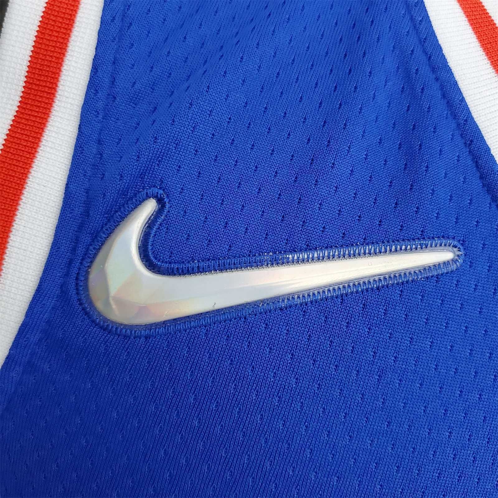 75th Anniversary Philadelphia 76ers EMBIID#21 Blue NBA Jersey 2