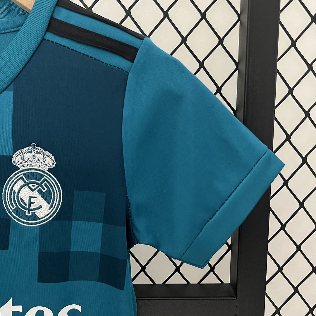 17-18 Real Madrid Third Away Retro Kids Kit Size-16-28 Soccer Jersey Yupoo 8