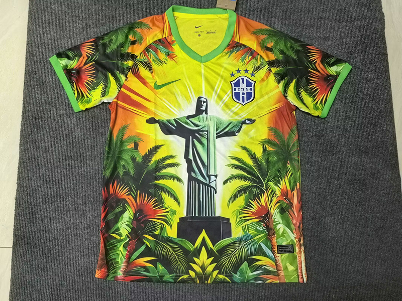 2025 Brazil X Christ Special Edition Cheap T-Shirt Football Apparels Soccer AAAAJersey Yupoo