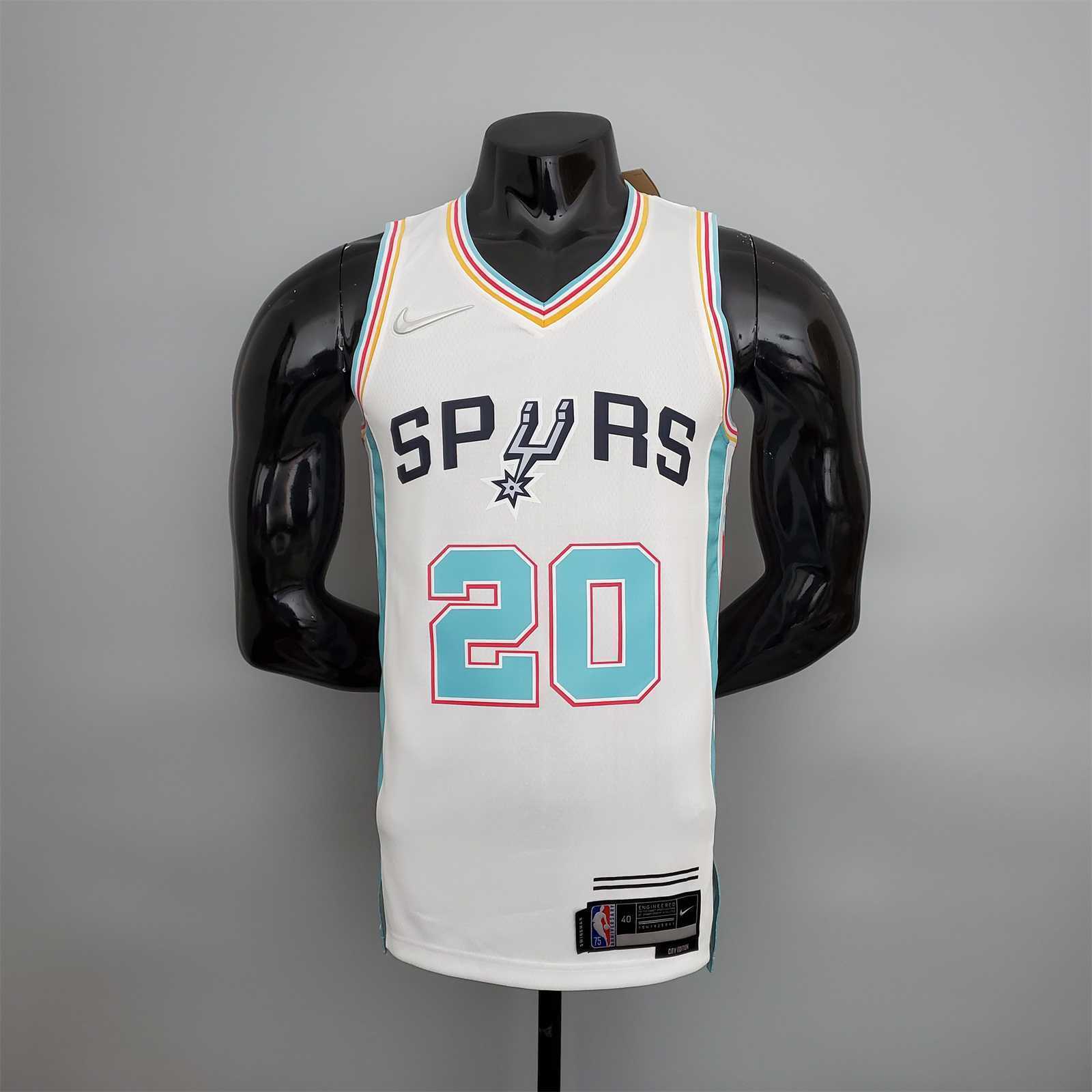 2022 season Ginobili #20 Spurs City Edition White