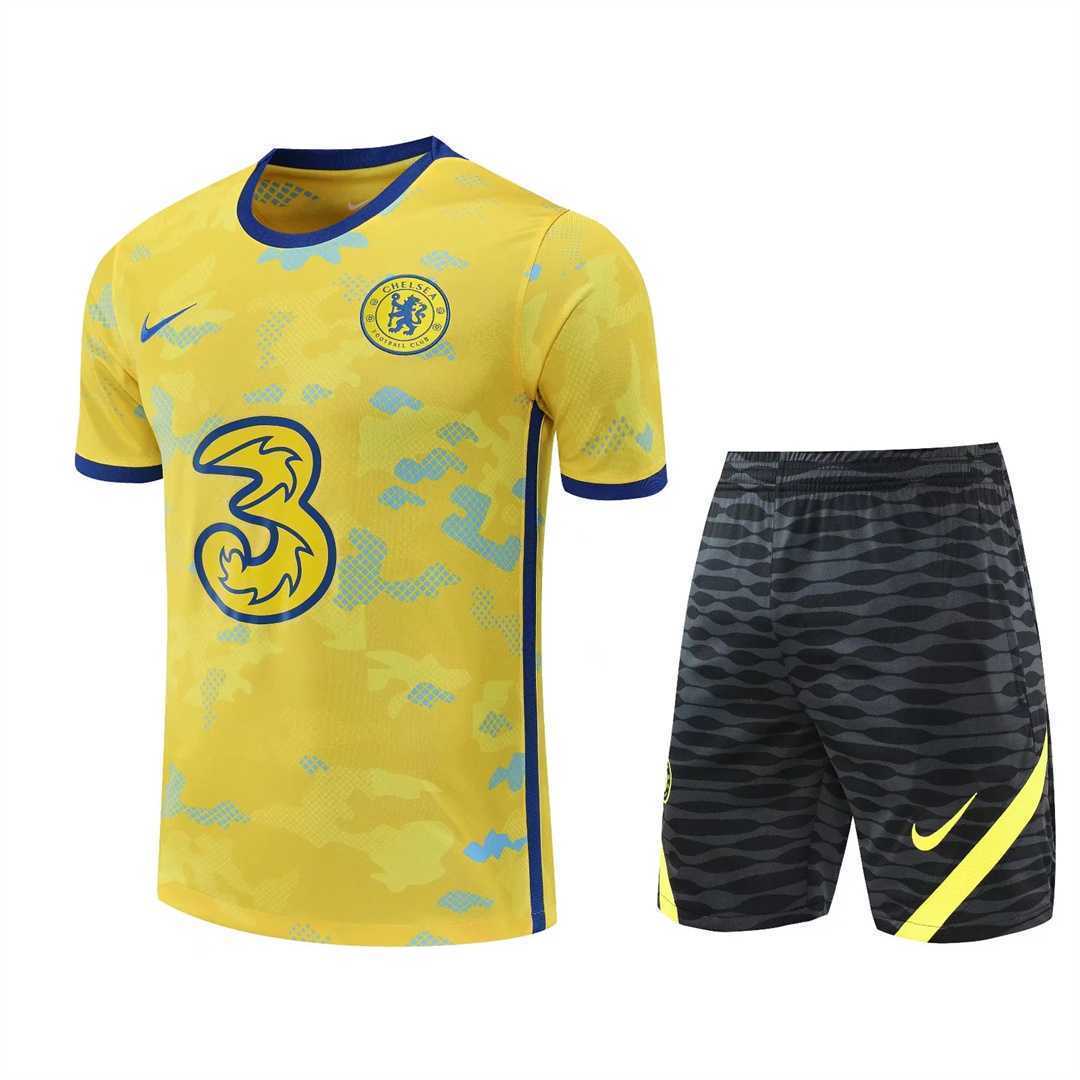 22-23 Chelsea Training Suit Short Sleeve Kit Yellow 5